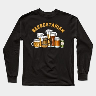 Funny Brewing Beer Lovers Beergetarian Long Sleeve T-Shirt